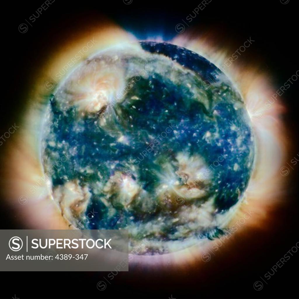 Stock Photo: 4389-347 The Sun as Seen by SOHO