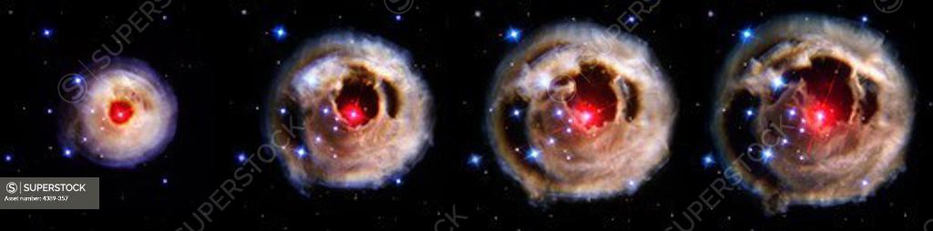 Stock Photo: 4389-357 A Dramatic Sequence of a Stellar Outburst