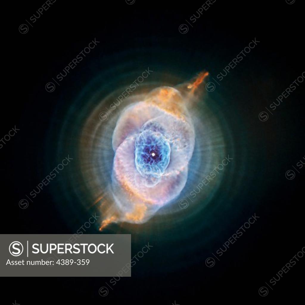 Stock Photo: 4389-359 The Mesmerizing Cat's Eye Nebula