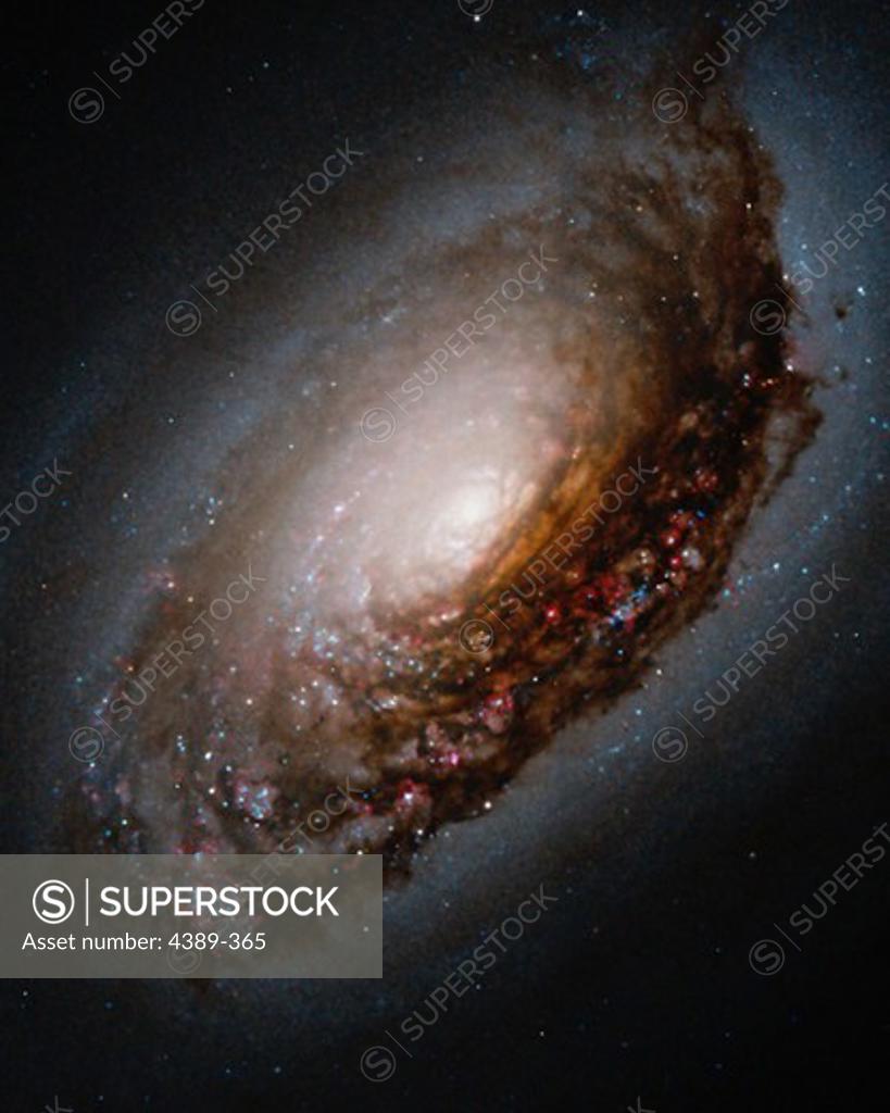 Stock Photo: 4389-365 The Unusual Black Eye Galaxy