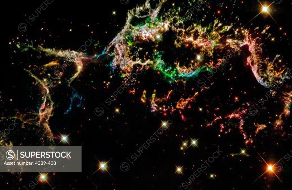 Stock Photo: 4389-408 Remnants of a Supernova in Cassiopeia
