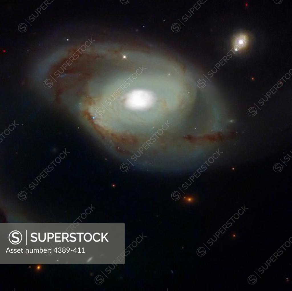 Stock Photo: 4389-411 Two Galaxies Separated by Time and Space