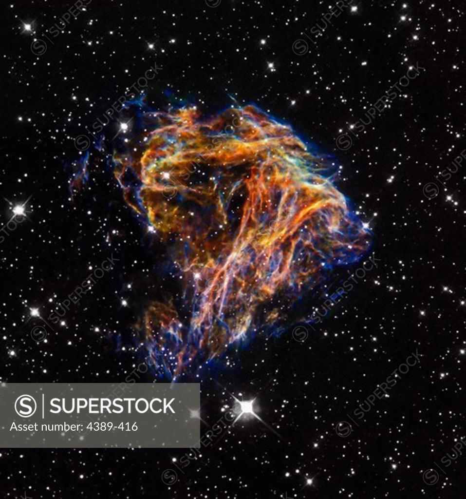 Stock Photo: 4389-416 Swirling Dust Remains of a Supernova