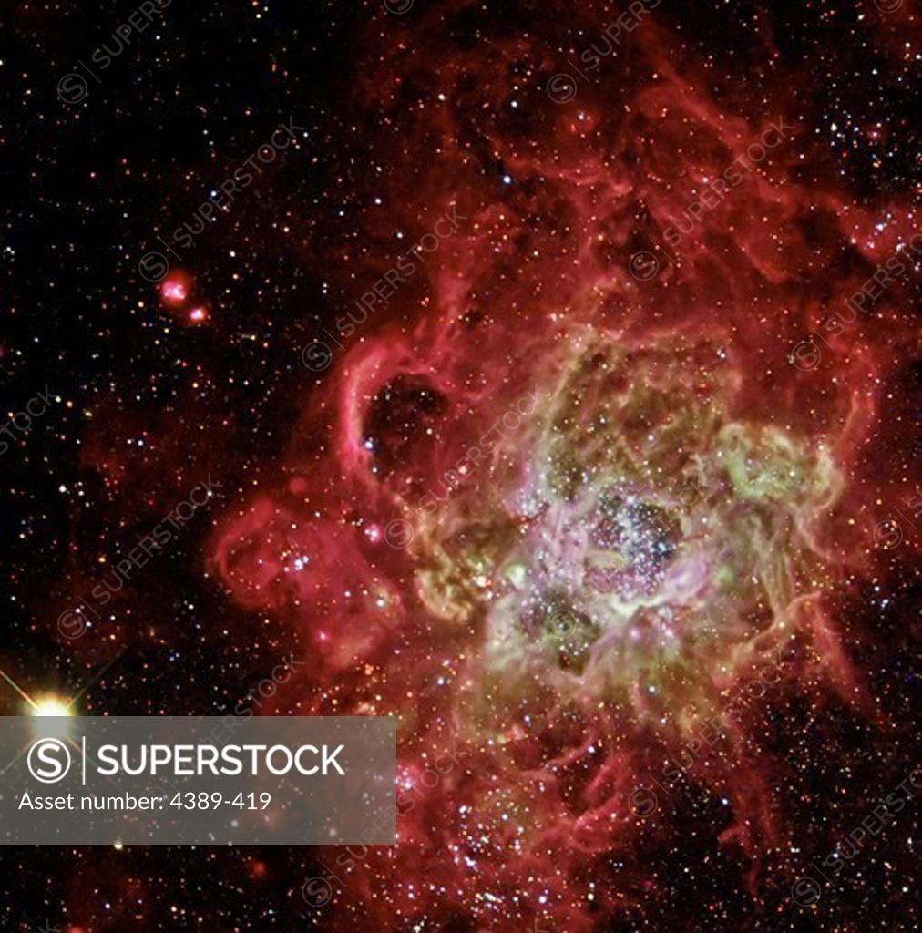 Stock Photo: 4389-419 New Stars Arise in a Sea of Red
