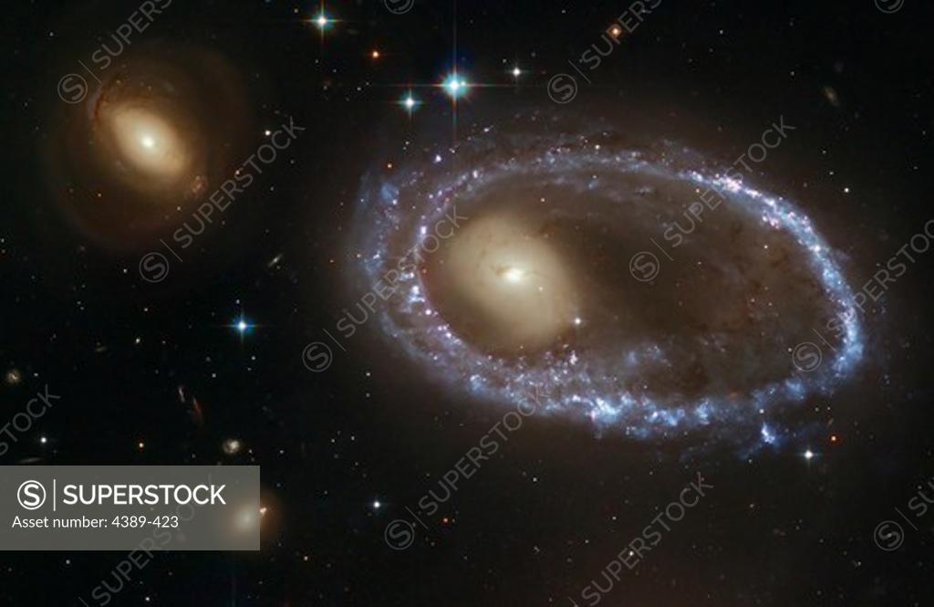 Stock Photo: 4389-423 A Dynamic Ring Galaxy