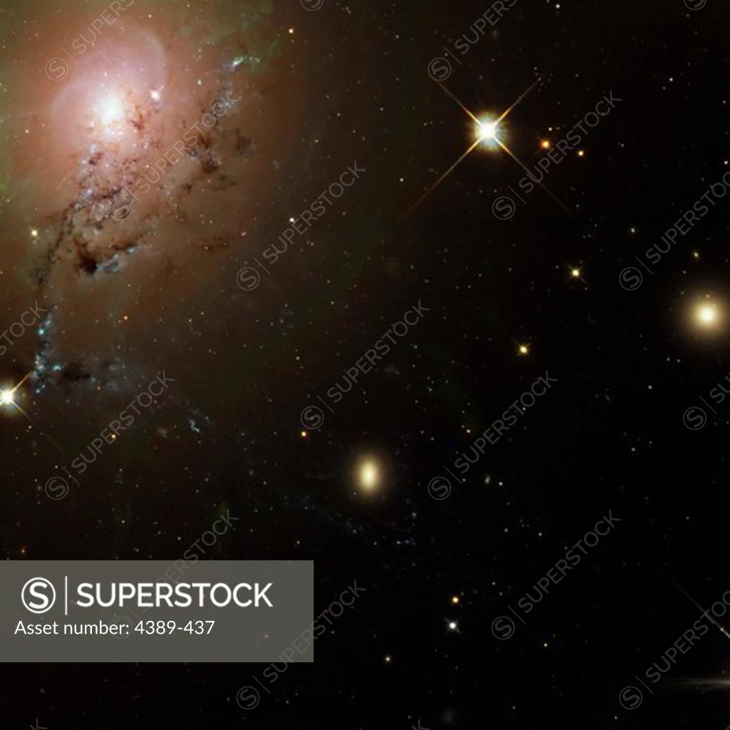 Stock Photo: 4389-437 Active Galaxy NGC 1275 in Perseus
