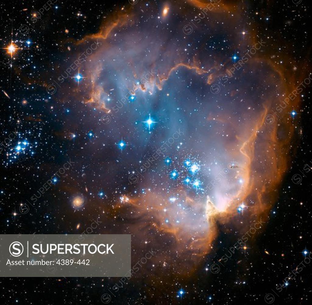 Stock Photo: 4389-442 Star Cluster in in the Small Magellanic Cloud