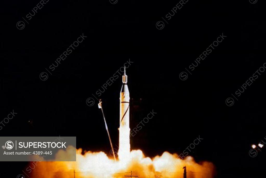 Stock Photo: 4389-445 Liftoff of Explorer 1