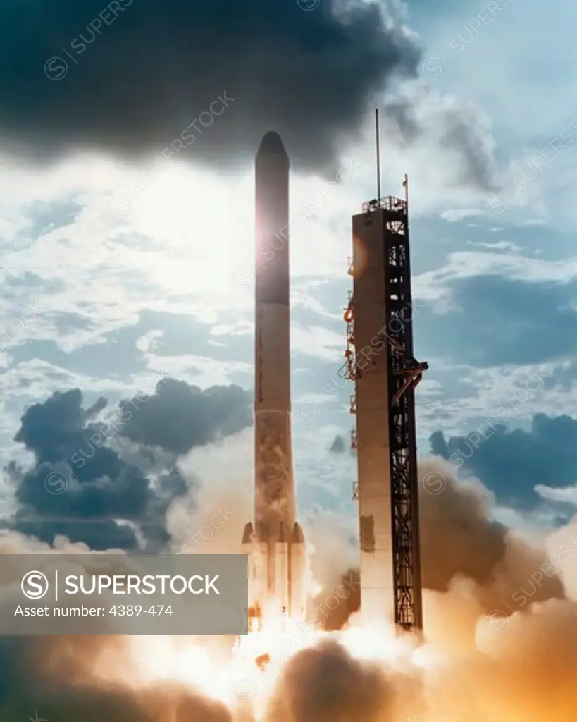 Delta Rocket Launching Satellite