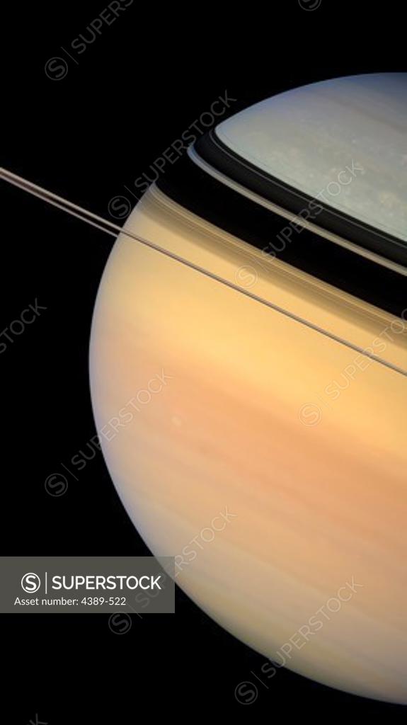 Stock Photo: 4389-522 Ring Shadow on Saturn