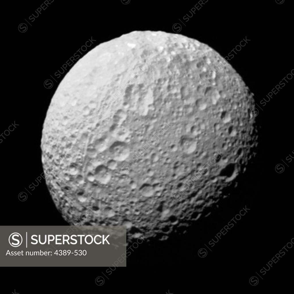 Stock Photo: 4389-530 Saturn's Moon Mimas