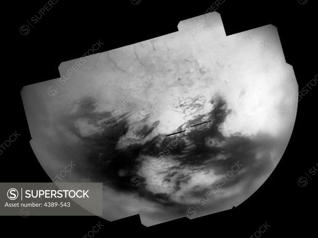 Stock Photo: 4389-543 Titan in Near-Infrared Light