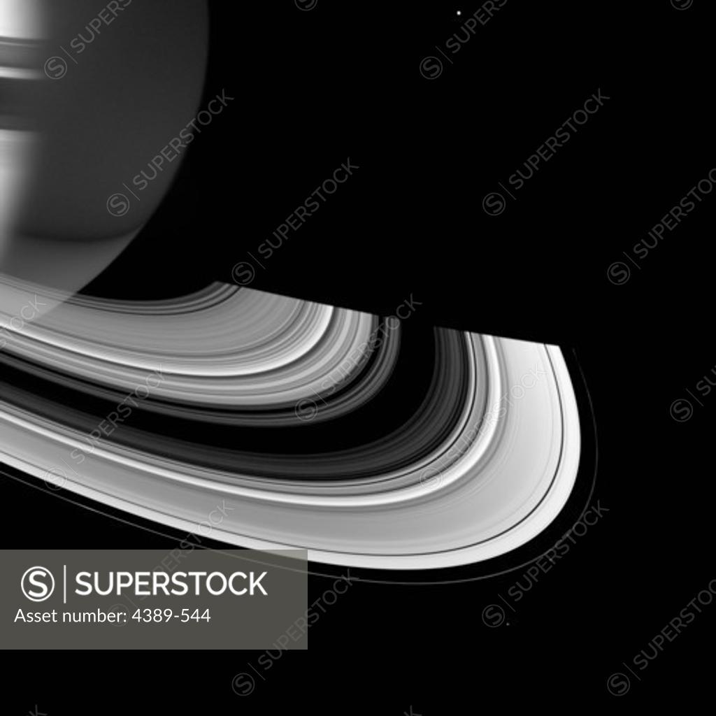Stock Photo: 4389-544 Saturn's Rings and Shadows