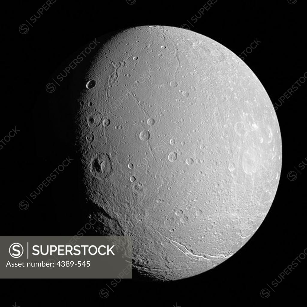 Stock Photo: 4389-545 Saturn's Moon Dione