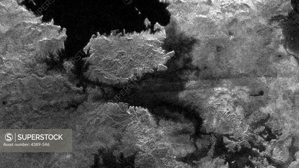 Stock Photo: 4389-546 Island in a Lake on Titan