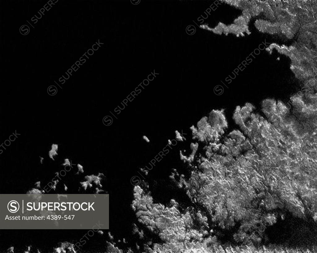 Stock Photo: 4389-547 Coastline of Titan