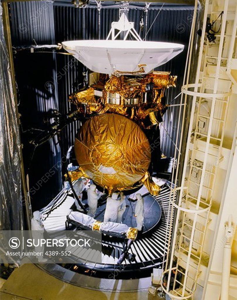 Stock Photo: 4389-552 Preflight Testing of Cassini-Huygens Probe