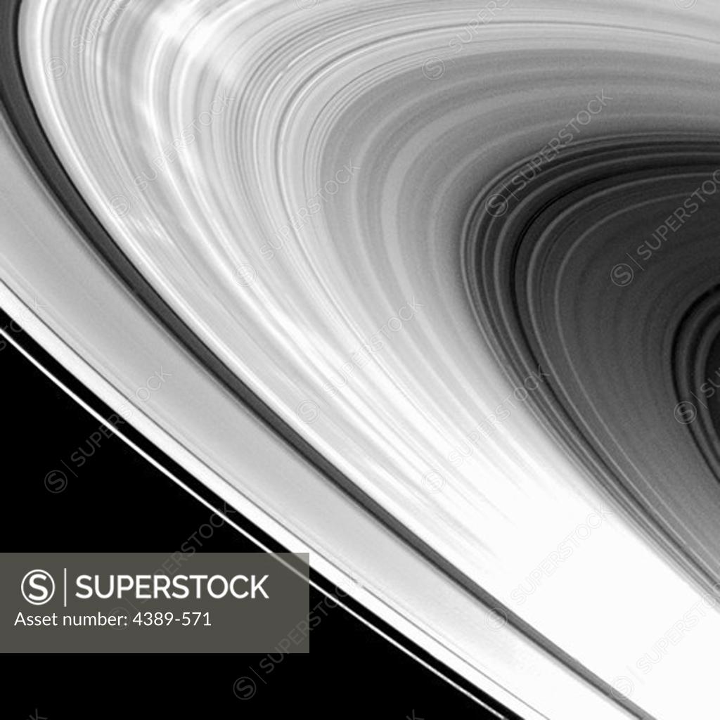 Stock Photo: 4389-571 Spokes on the Rings of Saturn