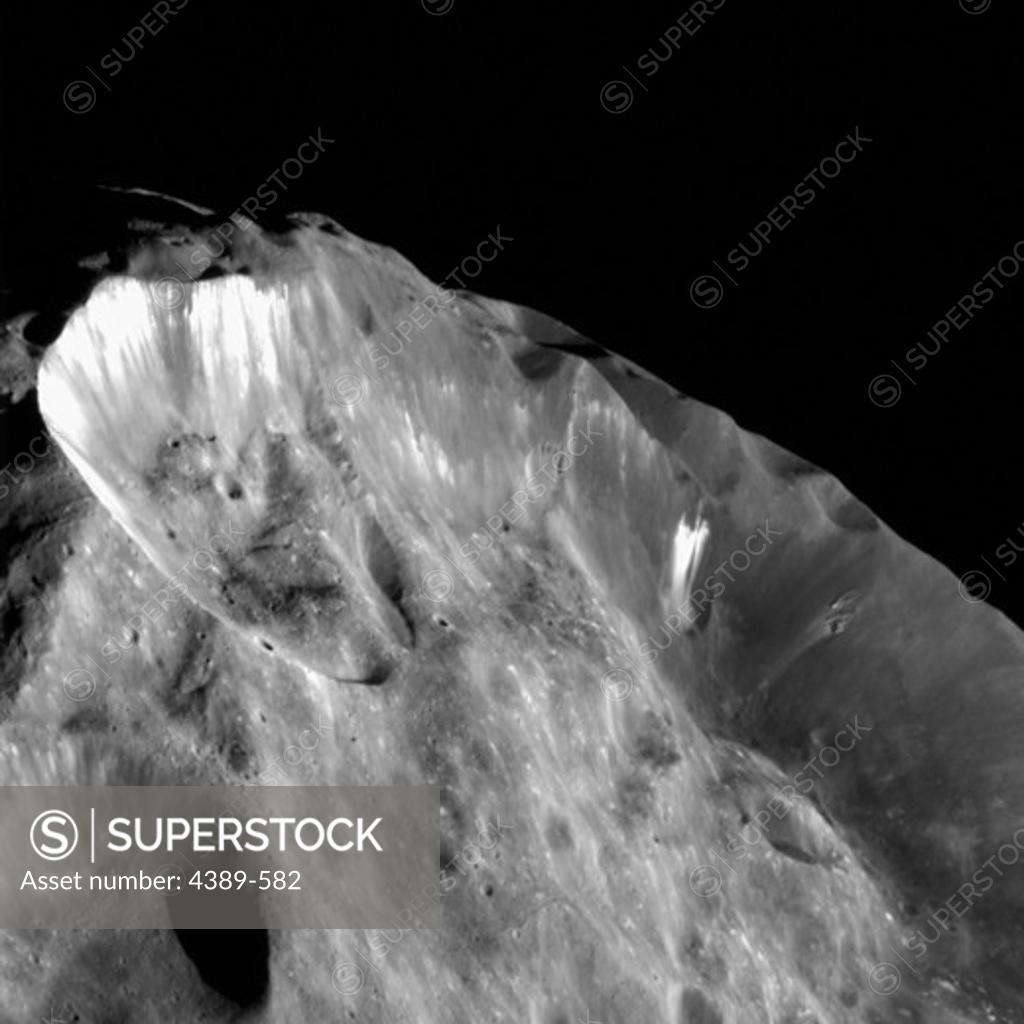 Stock Photo: 4389-582 Possible Subsurface Ice on Phoebe