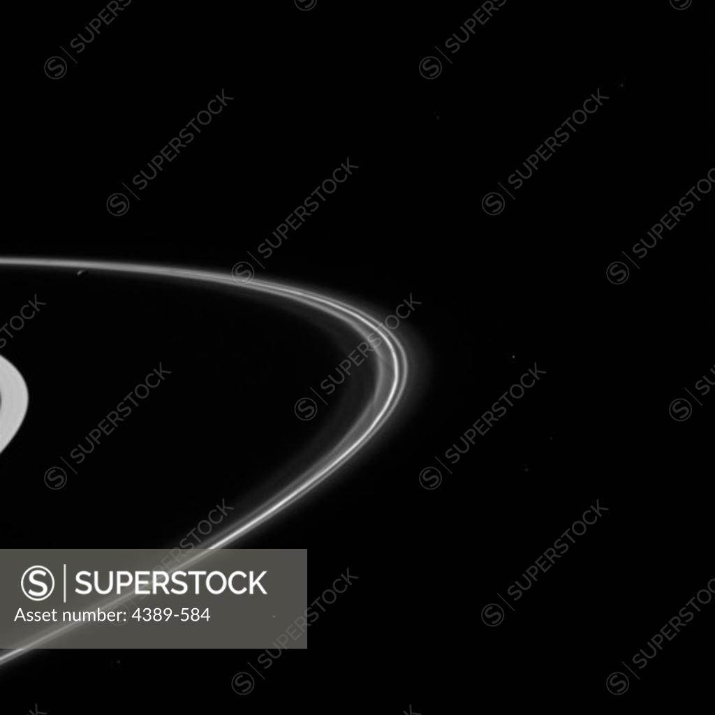 Stock Photo: 4389-584 Wide View of Saturn's F Ring