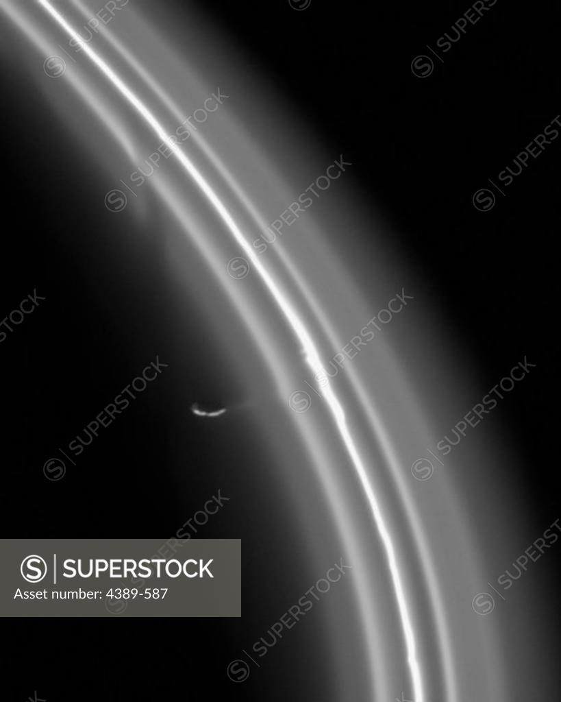 Stock Photo: 4389-587 Prometheus and the F Ring