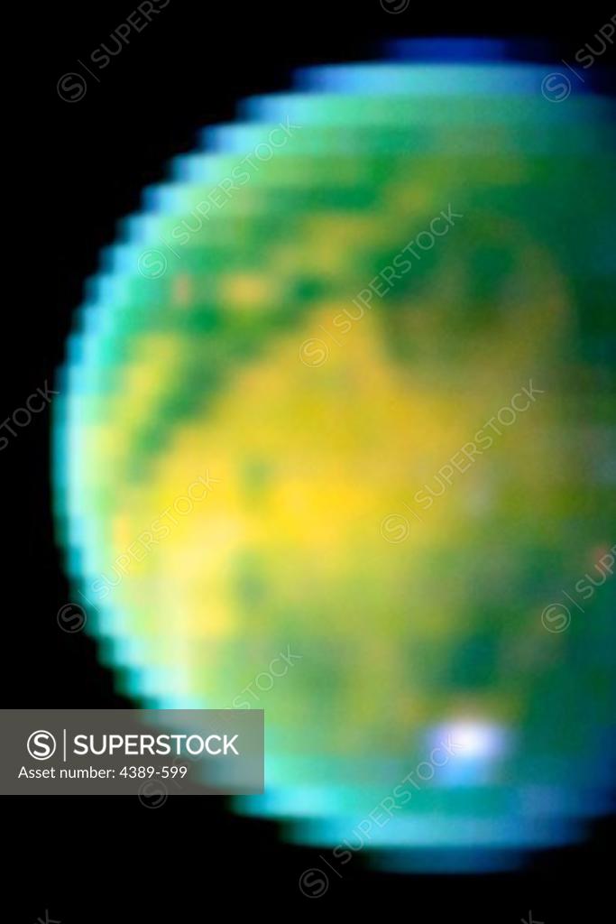 Stock Photo: 4389-599 Near-Infrared View of Titan