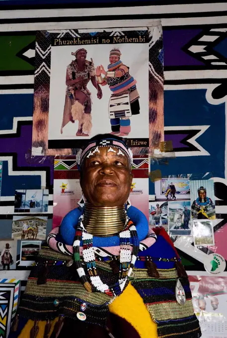 Ndebele artist, Esther Mahlangu, South Africa.