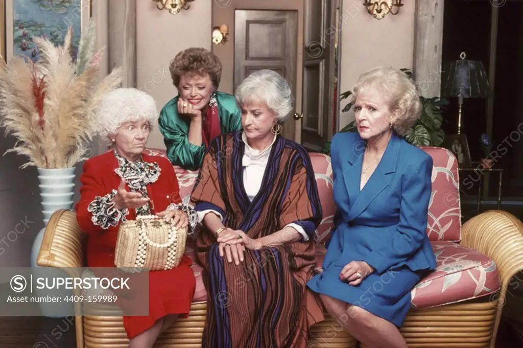 BETTY WHITE, ESTELLE GETTY, BEA ARTHUR and RUE MCCLANAHAN in GOLDEN GIRLS, THE-TV (1985) -Original title: THE GOLDEN GIRLS-, directed by SUSAN HARRIS.