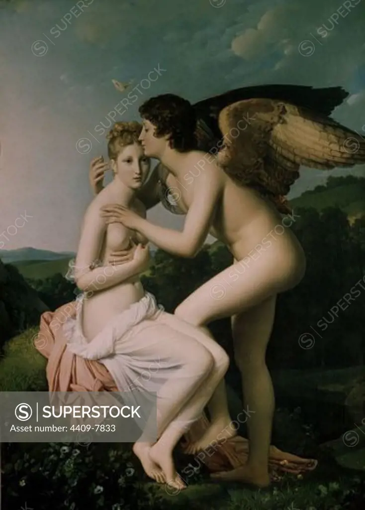 Amor and Psyche. Psyche receiving Her First Kiss of Love, Francois Gerard 1798