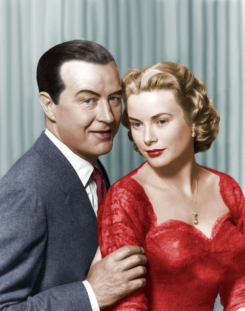 GRACE KELLY and RAY MILLAND in DIAL M FOR MURDER (1954), directed by ALFRED HITCHCOCK.