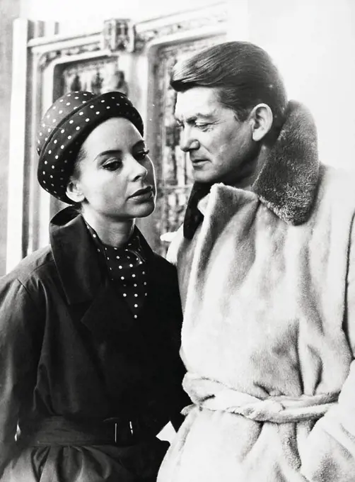 GENEVIEVE PAGE and JEAN MARAIS in HOW TO BE A SPY WITHOUT EVEN TRYING (1963) -Original title: HONORABLE STANISLAS, AGENT SECRET, L'-, directed by JEAN CHARLES DUDRUMET.