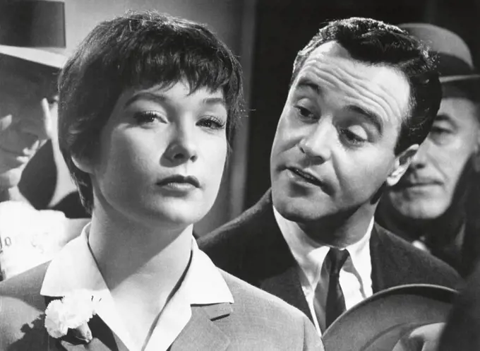 JACK LEMMON and SHIRLEY MACLAINE in THE APARTMENT (1960), directed by BILLY WILDER.