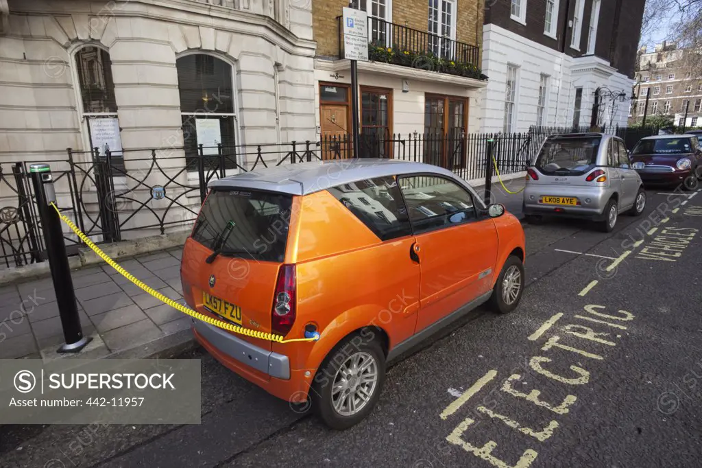 UK, London, Electric Cars Recharging