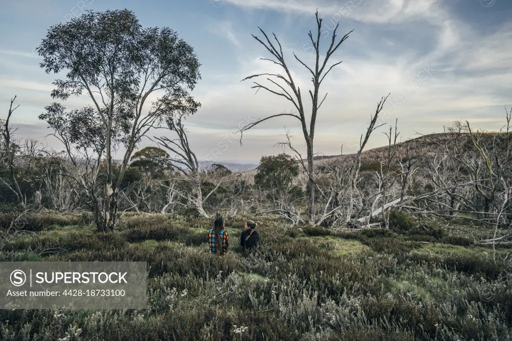 Couple exploring in remote Australia Bush