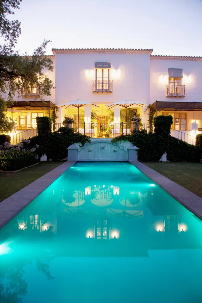 Spain, Lap pool and Spanish villa