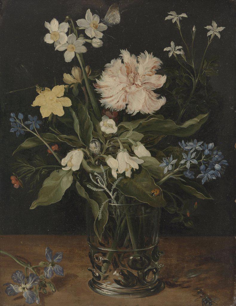Still Life with Flowers in a Glass, Jan Brueghel (I), c. 1625 - c. 1630