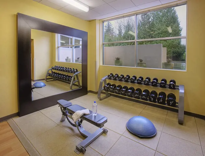 Empty weight room