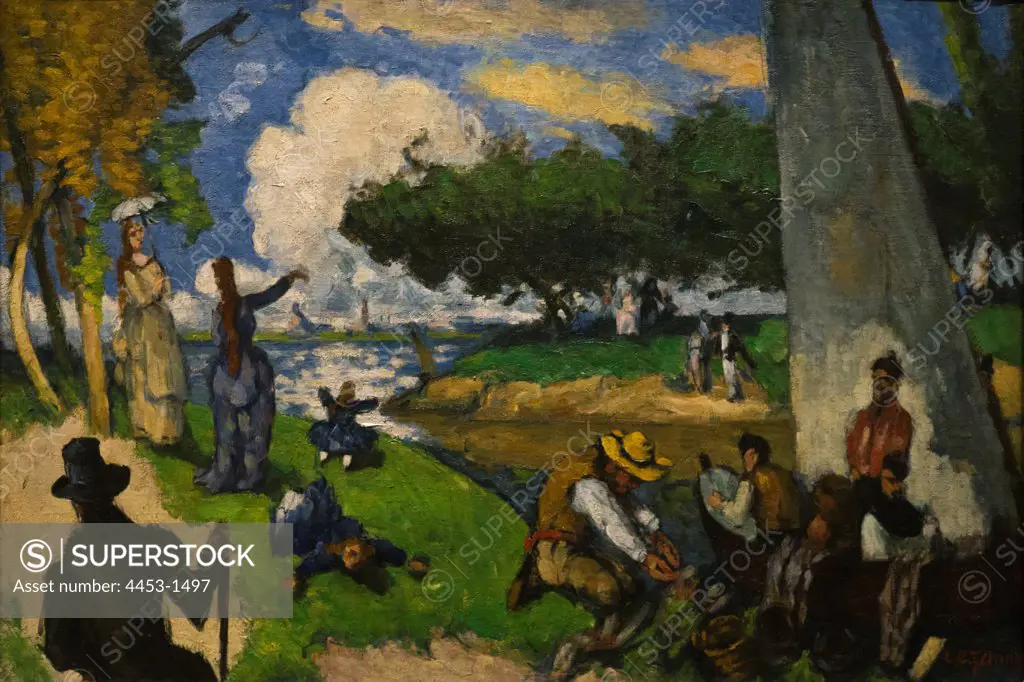 Paul Cezanne; French; 1839-1906; The Fishermen (Fantastic Scene); ca. 1875; Oil on canvas.