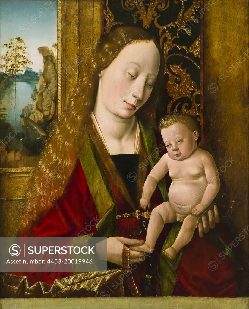 Virgin and Child from Workshop or Circle of Hans Traut; Oil on wood; Circa 1500