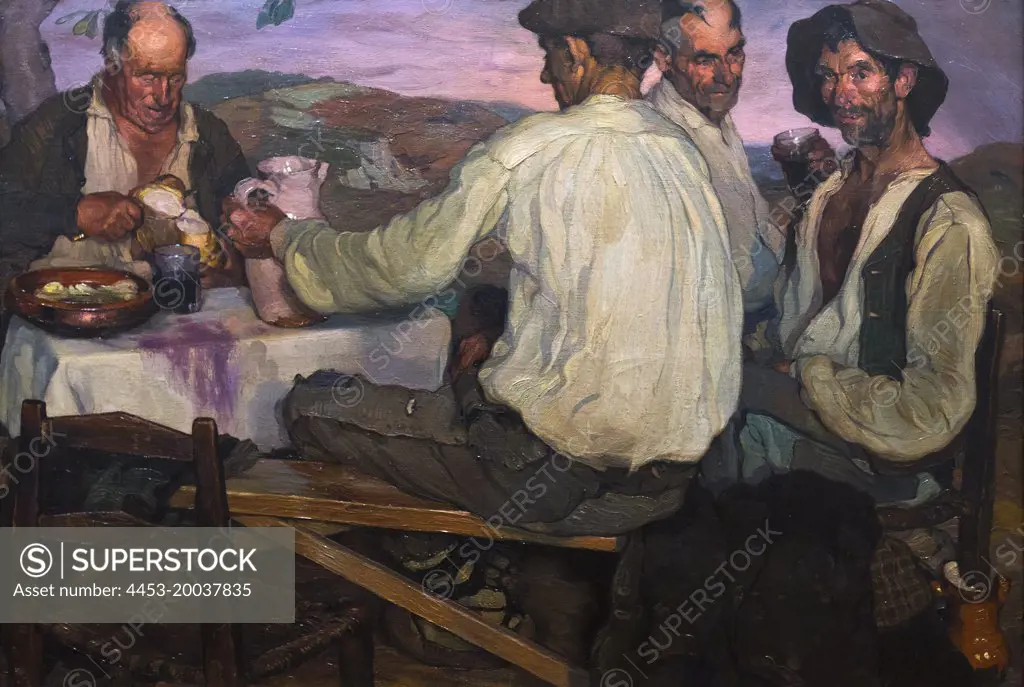 1905 Spanish Farmers. (Igancio Zuloaga; Eibar 1870-1945 Madrid )