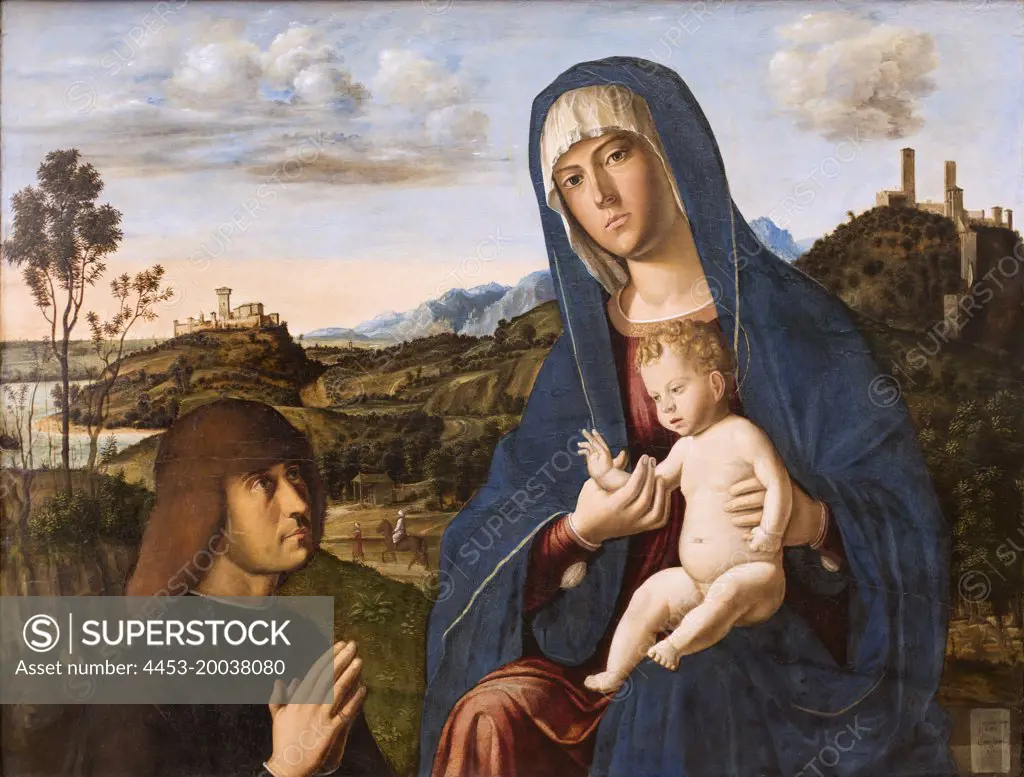 Mary with the child and a pacifier; c. 1492/94. (Cima da Conegliano 1460 - 1518 Conegliano)