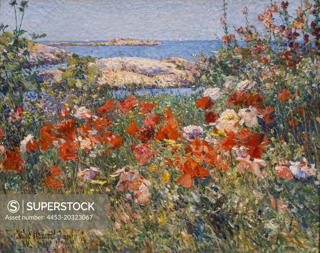 Celia Thaxter's Garden; Isles of Shoals; Maine 1890 Oil on canvas Childe Hassam American 1859-1935