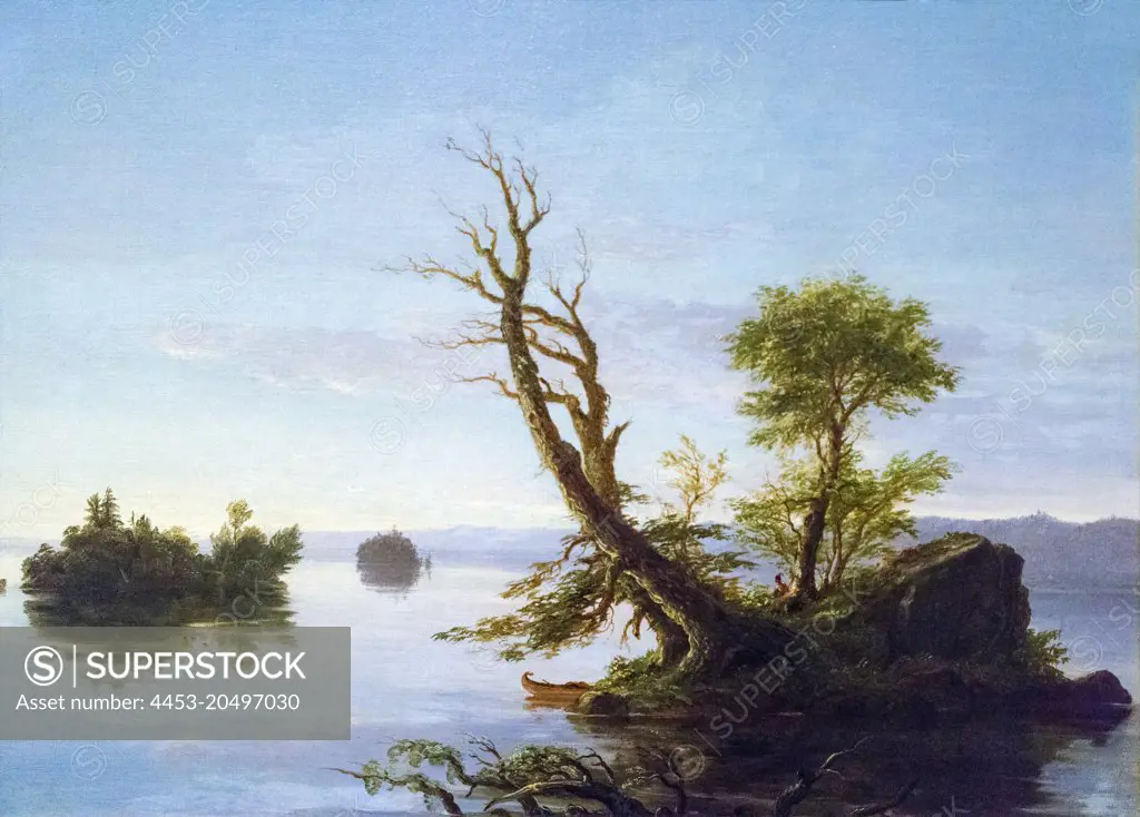 American Lake Scene; 1844; Oil on canvas Thomas Cole; American; 1801-48