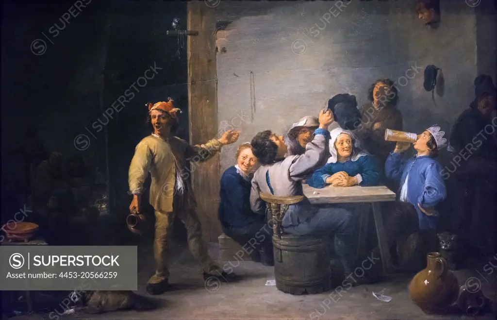 Peasants Celebrating Twelfth Night 1635 Oil on canvas David Teniers the Younger; Flemish; 1610 - 1690