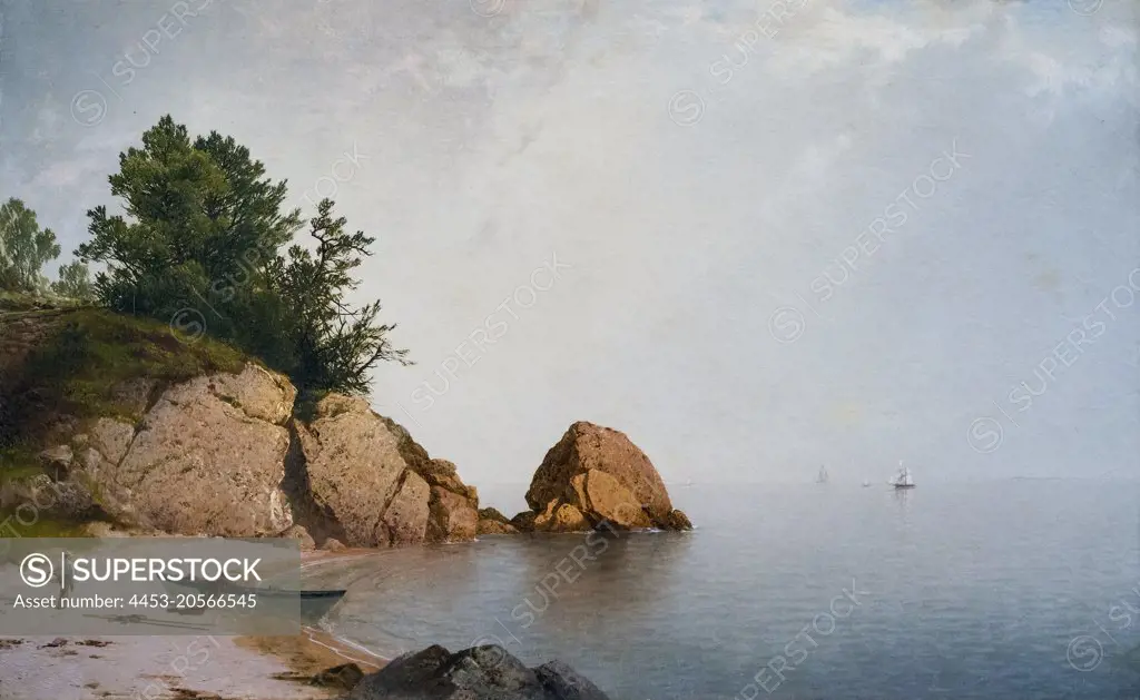 Beach at Beverly Oil on canvas; c. 1869/1872 John Frederick Kensett; American; 1816 - 1872