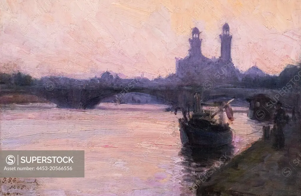 The Seine Oil on canvas; 1902 Henry Ossawa Tanner; American; 1859 - 1937