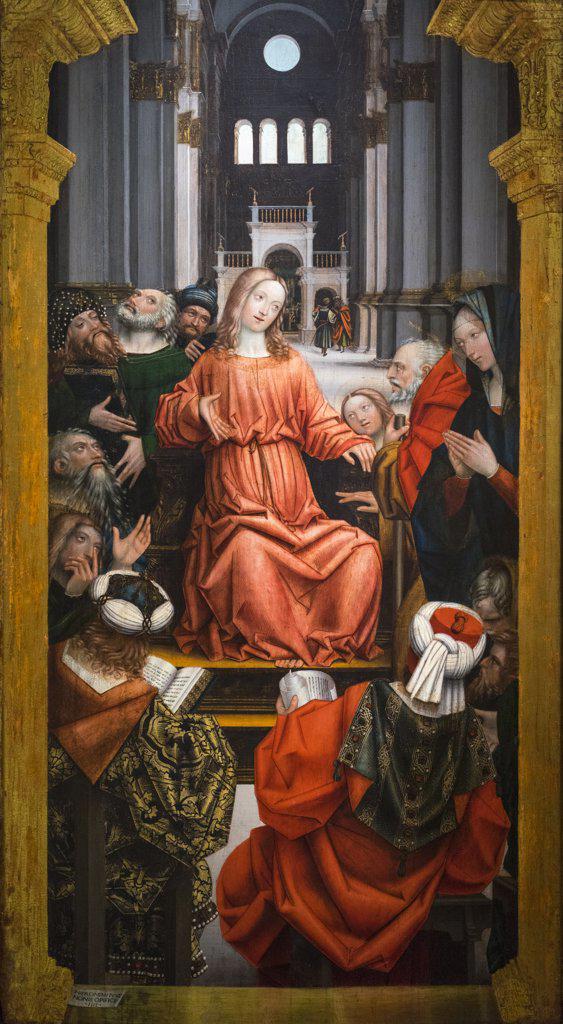 Christ Among The Doctors by Girolamo Giovenone; Tempera on panel; 1513