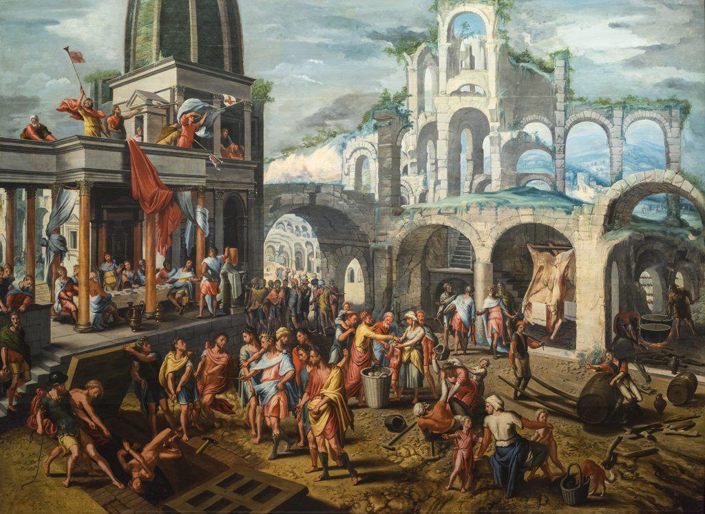 The Parable of The Marriage Feast by Pieter Aertsen; Oil on panel; 1550 - 1554