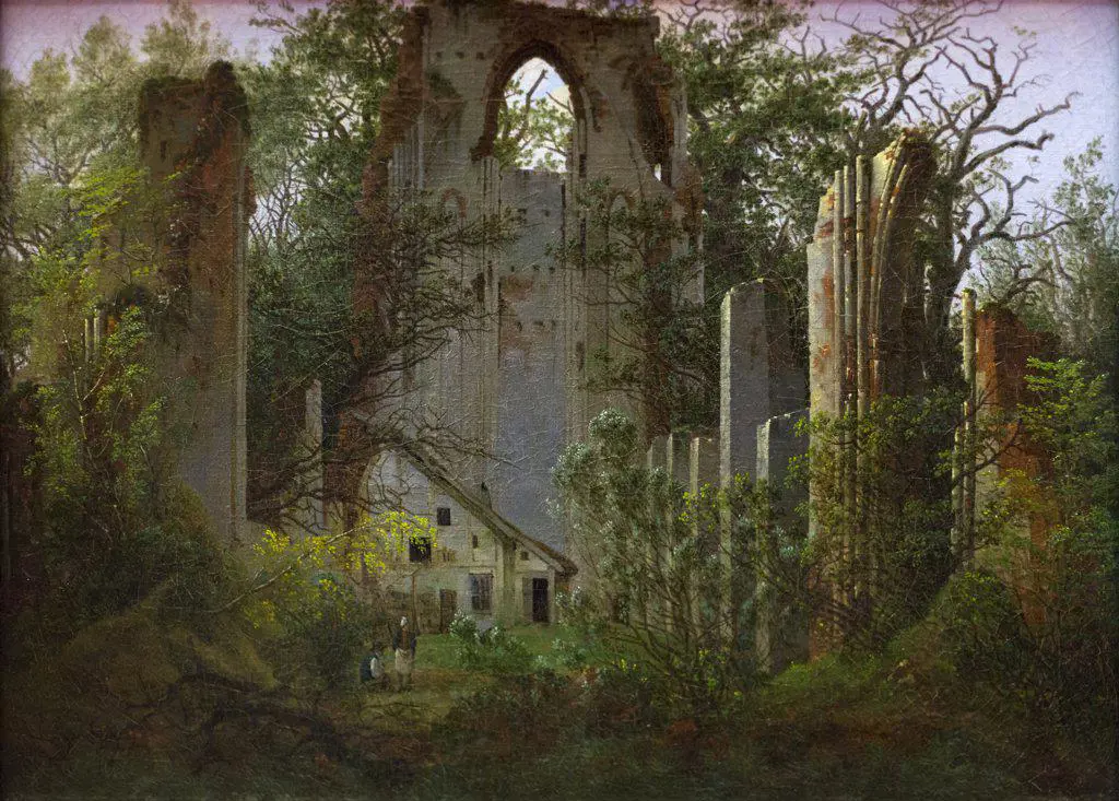 Ruins of Eldena Monastery near Greifswald; 1824/25 ; (Caspar David Friedrich; Greifswald 1774-1840 Dresden)