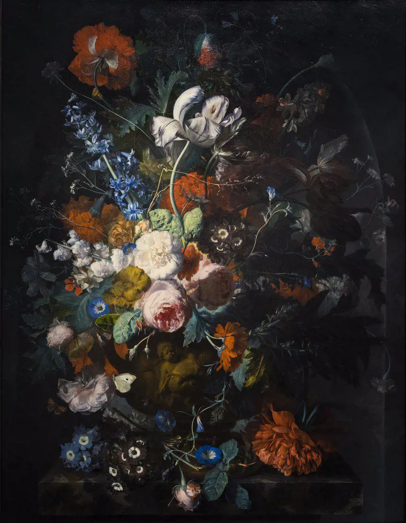Vase of Flowers in a Niche; about 1715 Oil on canvas Jan van Huysone Dutch; 1682-1749